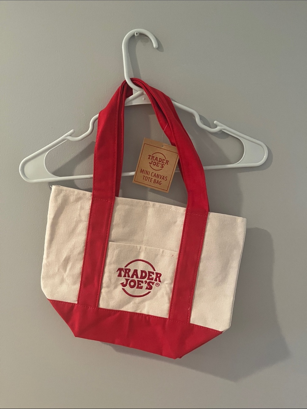 Red Trader Joe’s Mini Canvas Tote